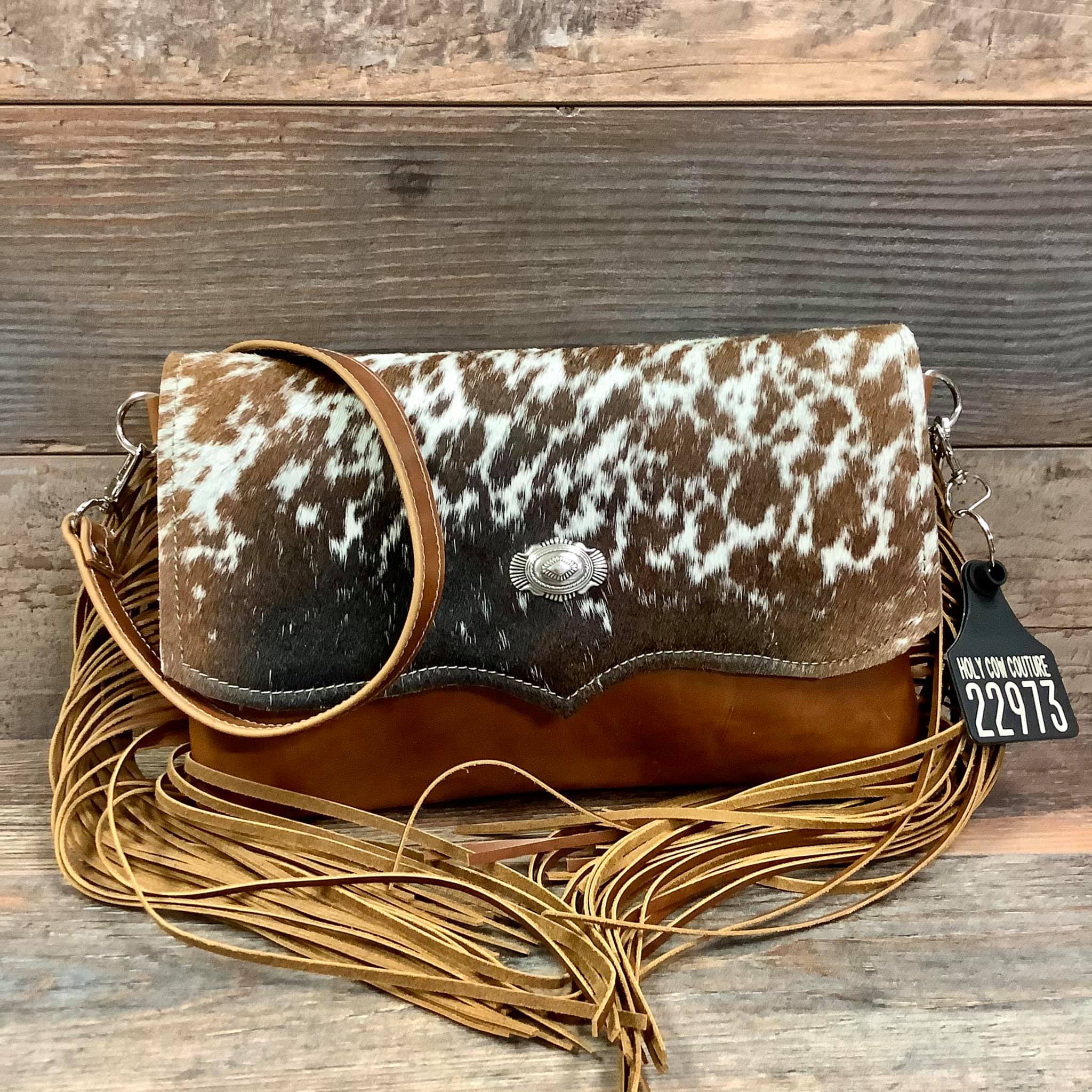 Klassy Cowgirl Leather Crossbody Bag w/ Cowhide Barrel racer – Tack N More