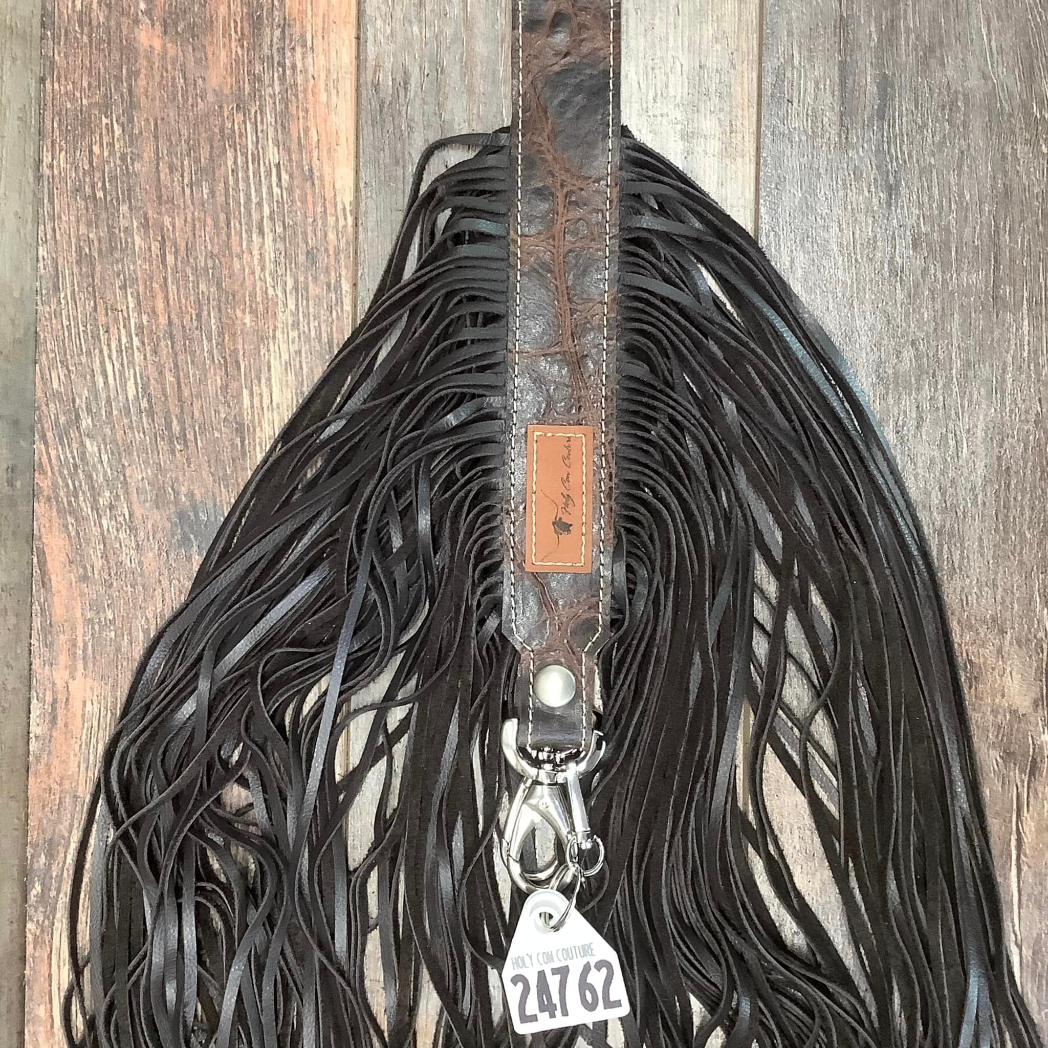 Western Mini Leather Fringe Strap 48 #24708