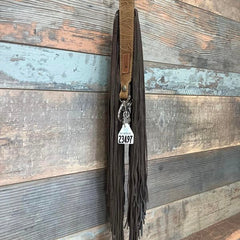 Western Mini Leather Fringe Strap 48" #23497