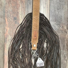 Western Mini Leather Fringe Strap 48" #23497