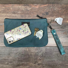 Western Leather Wristlet Clutch #22623