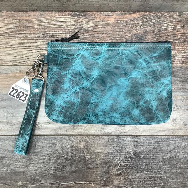 Western Leather Wristlet Clutch #22623