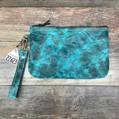 Western Leather Wristlet Clutch #22623