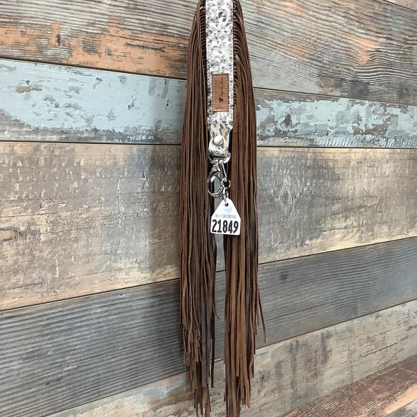 Western Mini Leather Fringe Strap 48" #21849