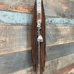 Western Mini Leather Fringe Strap 48" #21849