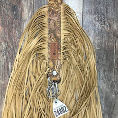 Western Mini Leather Fringe Strap 48" #24802
