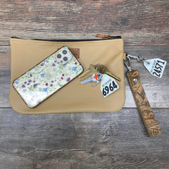 Western Leather Wristlet Clutch #24571