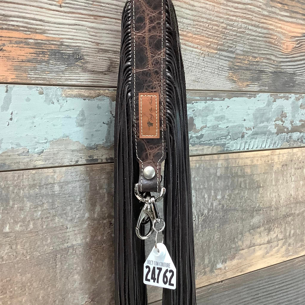 Western Mini Leather Fringe Strap 48" #24762