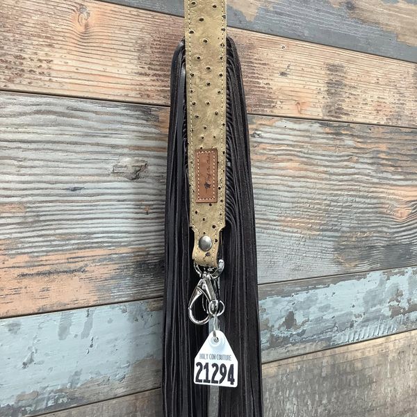 Western Mini Leather Fringe Strap 36" #21294