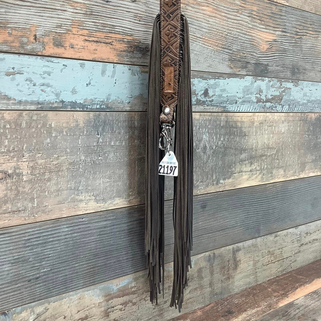 Western Mini Leather Fringe Strap 48" #21197
