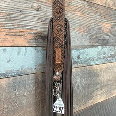 Western Mini Leather Fringe Strap 48" #21197