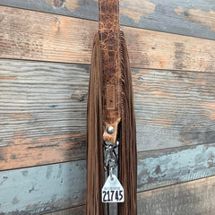 Western Mini Leather Fringe Strap 36" #21745