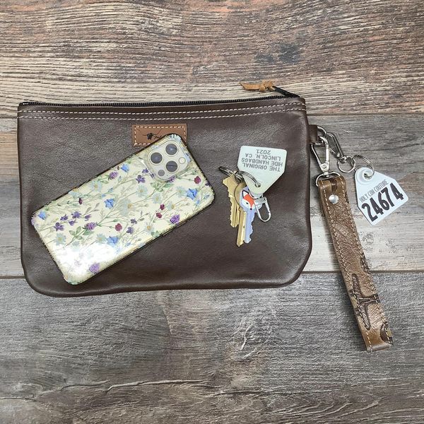 Western Leather Wristlet Clutch #24674