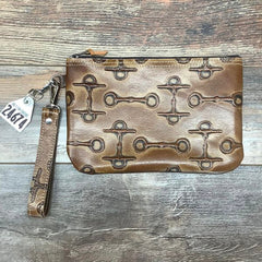 Western Leather Wristlet Clutch #24674