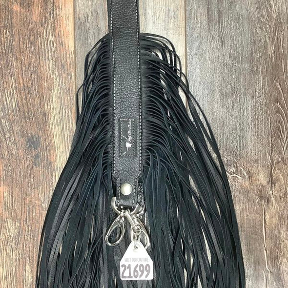 Twin Leather Tassels Handbag and Purse Charm in Brown / -  Israel