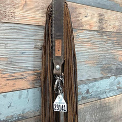 Western Mini Leather Fringe Strap 36" #23141