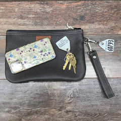 Western Leather Wristlet Clutch #60793