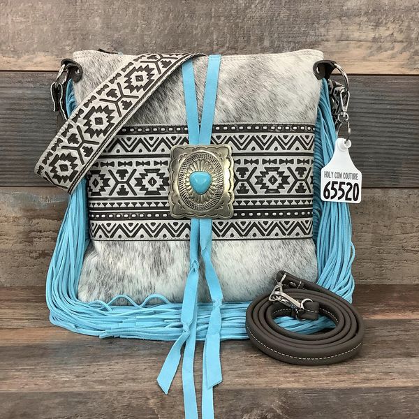 Crossbody With Authentic Turquoise Silver Concho #65520