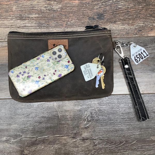 Western Leather Wristlet Clutch #65011