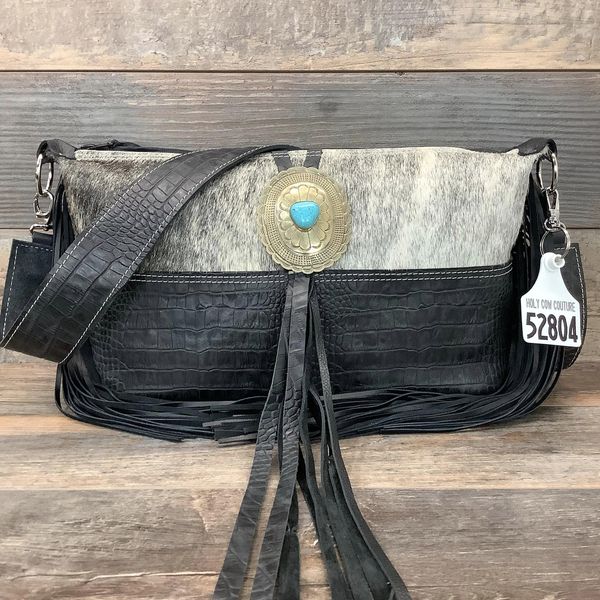 Designer Crossover With Authentic Turquoise Silver Concho #52804