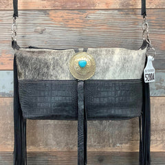 Designer Crossover With Authentic Turquoise Silver Concho #52804