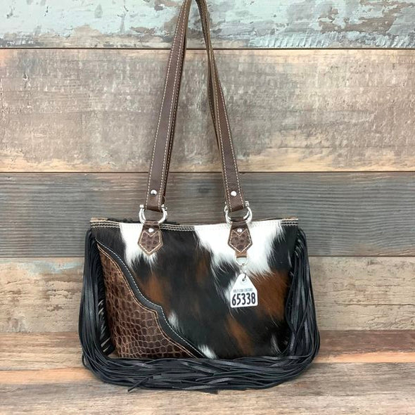 Saddle Leather & Cowhide Crossbody Wallet – Twisted T Western & More