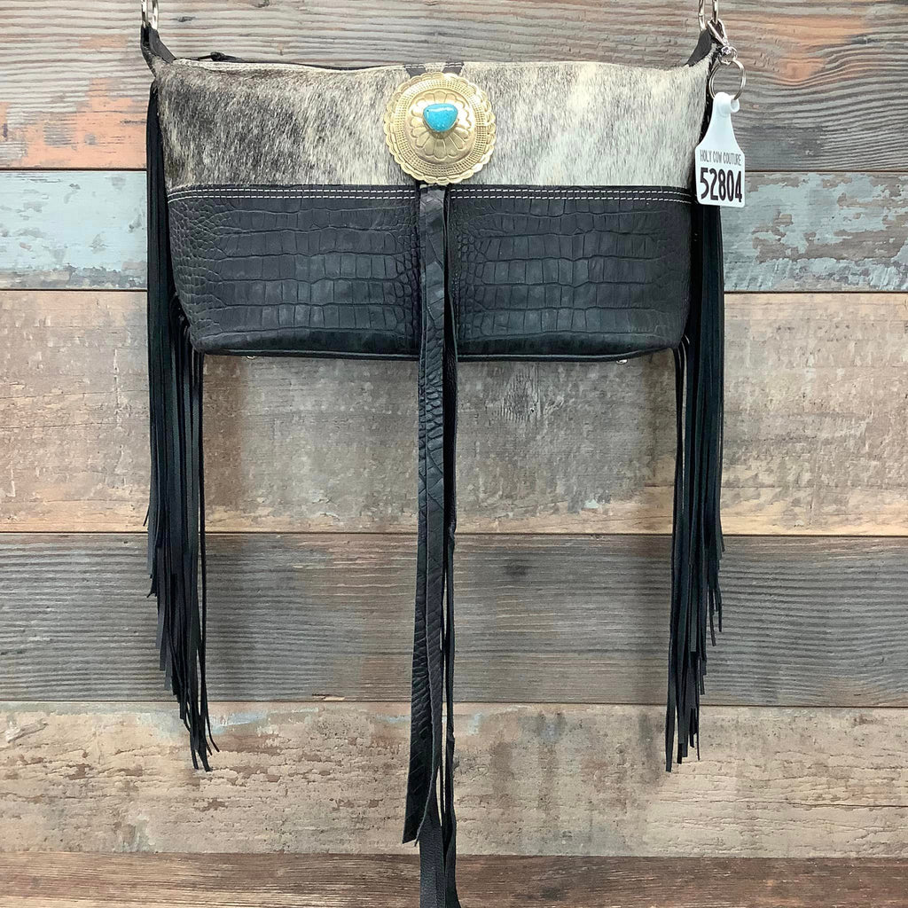 Designer Crossover With Authentic Turquoise Silver Concho #52804