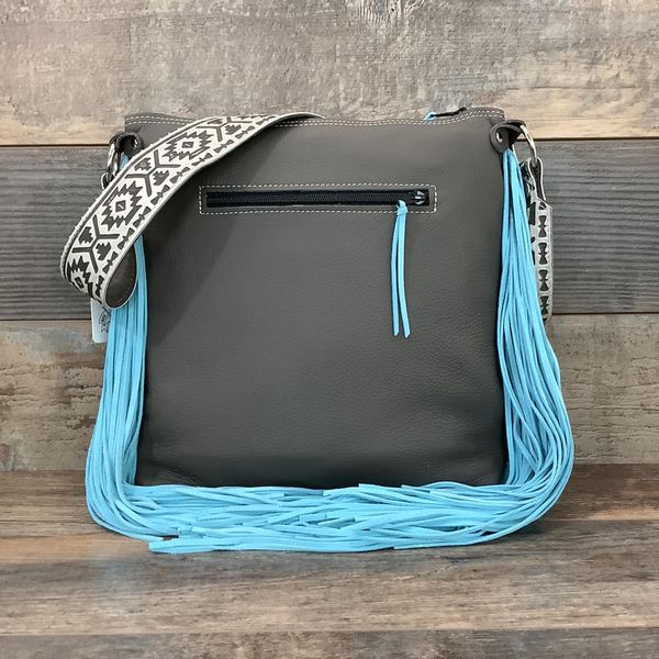 Crossbody With Authentic Turquoise Silver Concho #65520