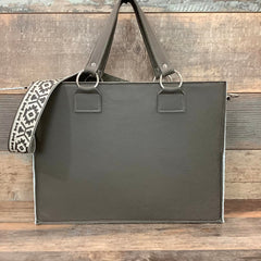 Get Outta Town Hybrid Tote With Authentic Turquoise Silver Concho #65533