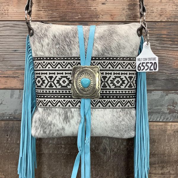 Crossbody With Authentic Turquoise Silver Concho #65520