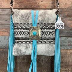 Crossbody With Authentic Turquoise Silver Concho #65520