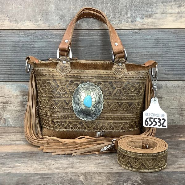 Mini Designer Hybrid With Authentic Turquoise Silver Concho #65532