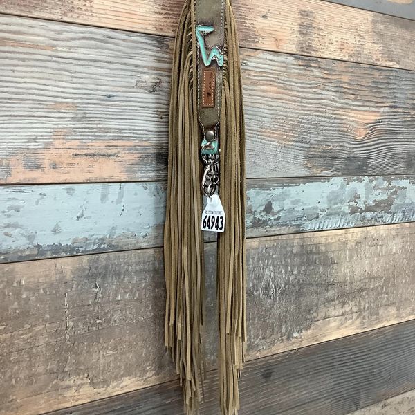 Western Mini Leather Fringe Strap 36" #64943