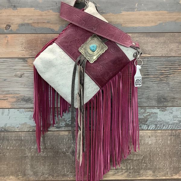 Mini Bagpack With Authentic Turquoise Silver Concho #65513