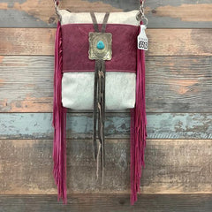 Mini Bagpack With Authentic Turquoise Silver Concho #65513