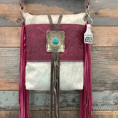 Mini Bagpack With Authentic Turquoise Silver Concho #65513