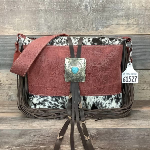 Designer With Authentic Turquoise Silver Concho #61527