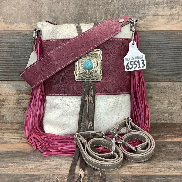 Mini Bagpack With Authentic Turquoise Silver Concho #65513