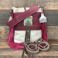 Mini Bagpack With Authentic Turquoise Silver Concho #65513
