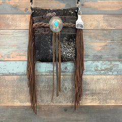 Mini Bagpack With Authentic Turquoise Silver Concho #65586