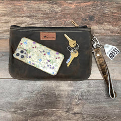 Western Leather Wristlet Clutch #60531