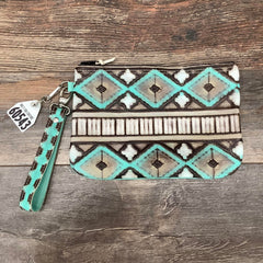 Western Leather Wristlet Clutch #60543