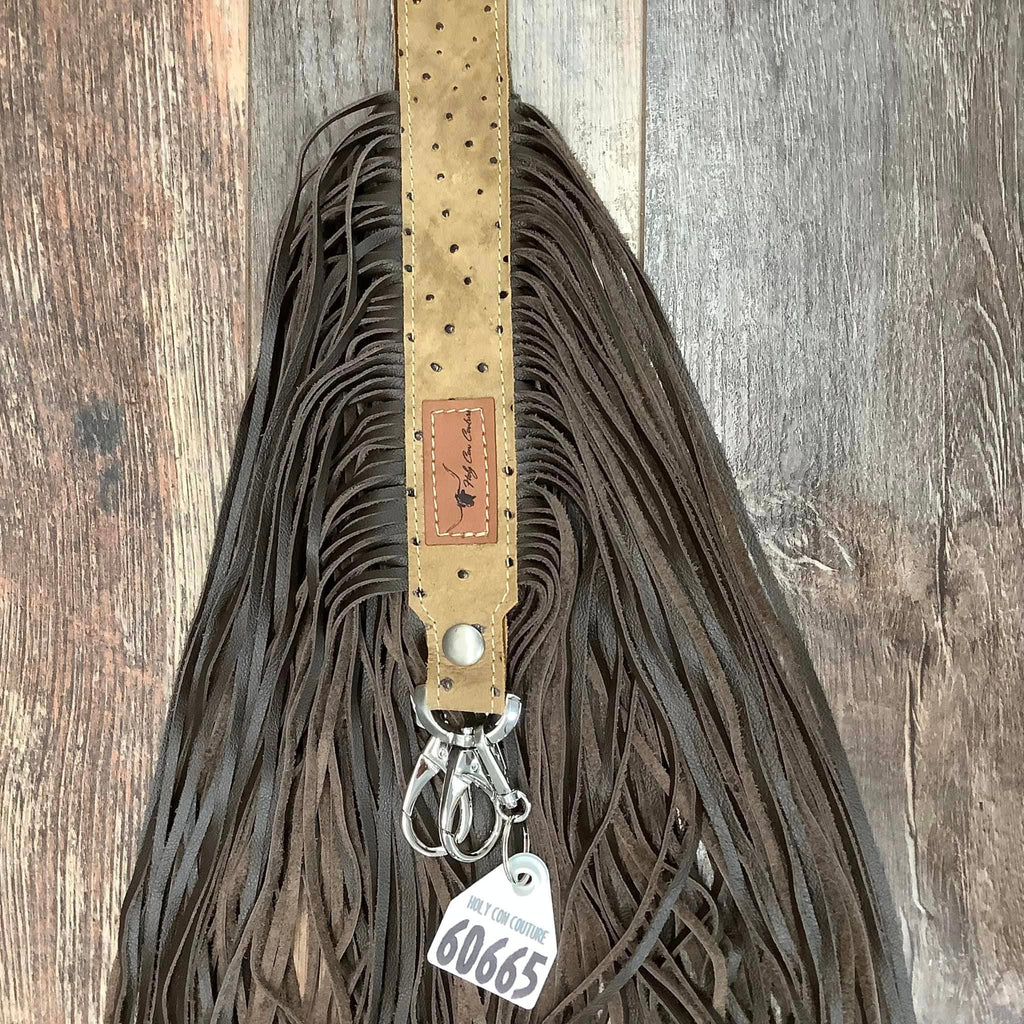 Western Mini Leather Fringe Strap 48" #60665