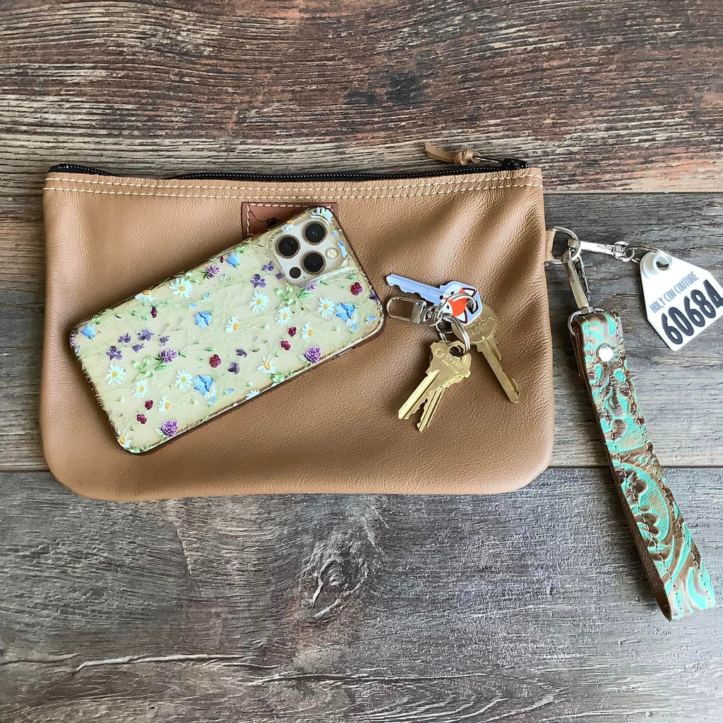 Western Leather Wristlet Clutch #60684