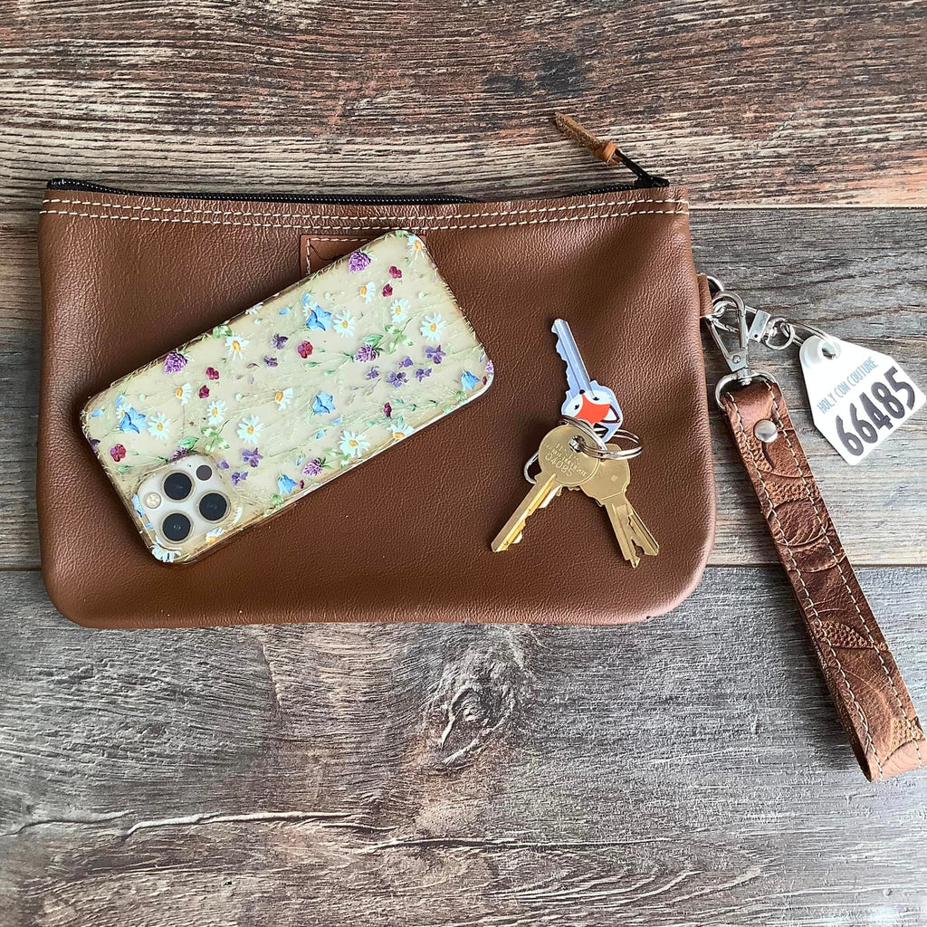 Western Leather Wristlet Clutch #66485