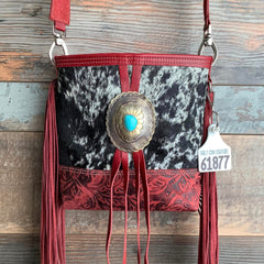 Mini Messenger With Authentic Turquoise Silver Concho #61877