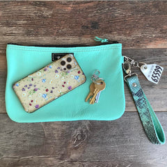 Western Leather Wristlet Clutch #65599