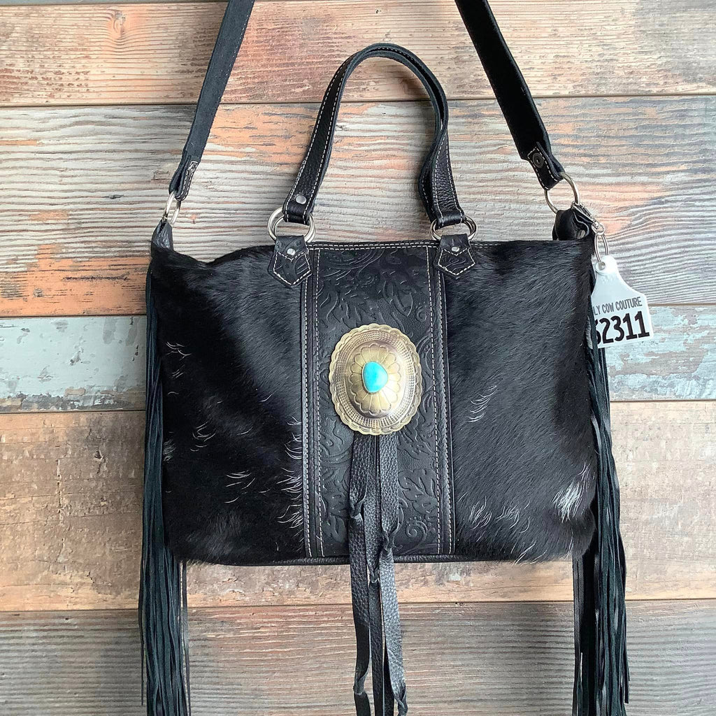 Designer Hybrid With Authentic Turquoise Silver Concho #62311