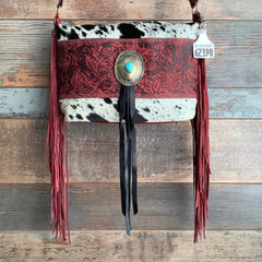 Designer With Authentic Turquoise Silver Concho #62398