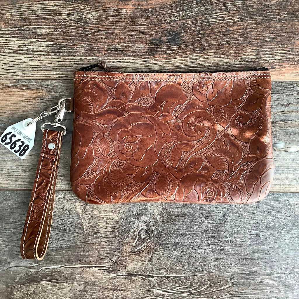 Western Leather Wristlet Clutch #65638